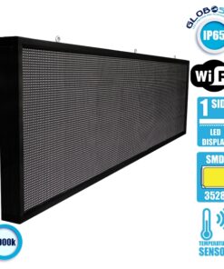 GloboStar® 90290 Κυλιόμενη Ψηφιακή Επιγραφή P10 LED SMD AC 220-240V με Wi-Fi – Αδιάβροχή IP54 – Μονής Όψης – Μ264 x Π9 x Υ72cm Ψυχρό Λευκό 6000K