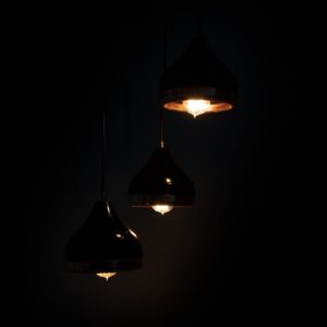 Φωτιστικό οροφής τρίφωτο Elprecious pakoworld E27 μαύρο-μπρονζέ Φ37×111εκ 071-000732