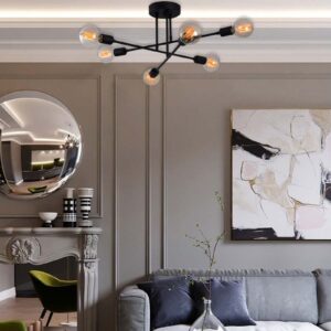 Φωτιστικό οροφής PWL-0102 χρώμα μαύρο Φ64×30εκ  071-000766