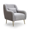 Armchair PWF-0513 pakoworld fabric beige grey-golden 78x89x90cm 071-001142