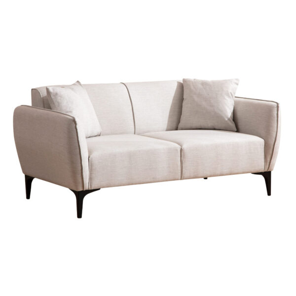 2 seater sofa PWF-0565 pakoworld fabric off white 180x95x67cm 071-001295