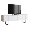 TV stand PWF-0626 pakoworld color white-gold 180x30x50cm 071-001495