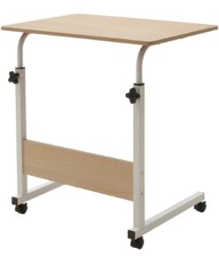 Γραφείο Piper pakoworld με αυξομείωση ύψους-MDF φυσικό-λευκό 60x40x69-90εκ – 072-000024