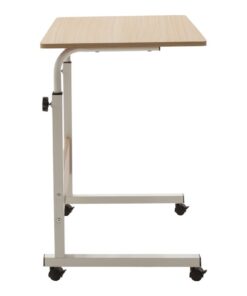 Γραφείο Piper pakoworld με αυξομείωση ύψους-MDF φυσικό-λευκό 60x40x69-90εκ – 072-000024