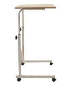 Γραφείο Piper pakoworld με αυξομείωση ύψους-MDF φυσικό-λευκό 60x40x69-90εκ – 072-000024