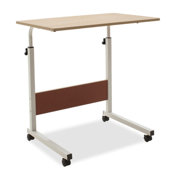 Metalic lifting computer table Piper pakoworld MDF in light oak color 60x40x69-90cm 072-000024