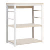 Floor shelf unit Cayde pakoworld metallic in white-natural color 50x30x71.5cm 072-000041