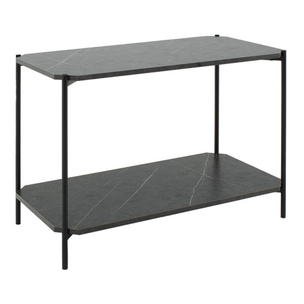 Coffee table Mara MDF dark grey marble-black 80x40x55cm 072-000066