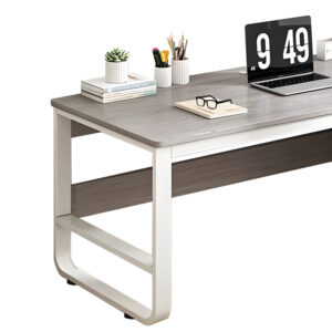 Γραφείο Salto pakoworld με ραφιέρα-MDF γκρι-λευκό 120x48x74εκ 072-000077