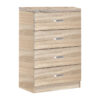 Συρταριέρα Killian pakoworld  με 4 συρτάρια sonoma 80x40x80εκ 072-000078