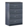 Συρταριέρα Killian pakoworld  με 4 συρτάρια zebrano 80x40x80εκ 072-000079