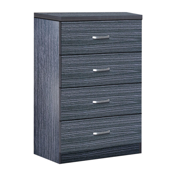 Συρταριέρα Killian pakoworld  με 4 συρτάρια zebrano 80x40x80εκ 072-000079