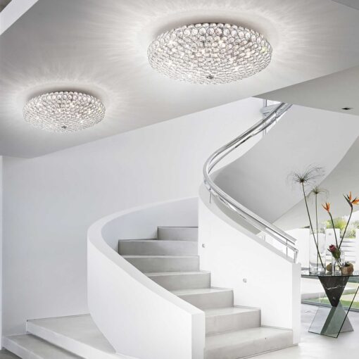 IDEAL Φωτιστικό Οροφής LUX KING 9xG9 Χρωμίου – 073255