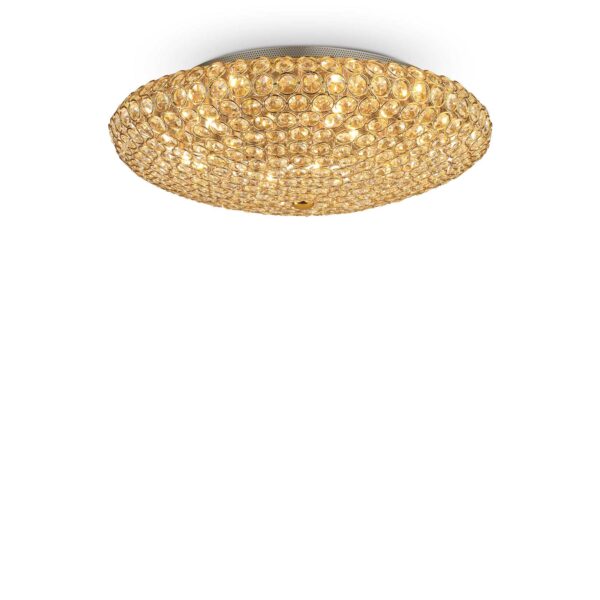 IDEAL LUX Φωτιστικό Οροφής KING 9xG9 Χρυσού Χρώματος – 073262