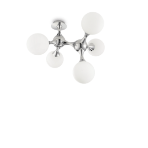 IDEAL LUX Φωτιστικό Οροφής NODI 5xE14 Χρώματος Χρωμίου – 073712