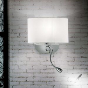 IDEAL LUX Απλίκα Τοίχου με LED Αναγνώστη SHERATON 1xE14 Λευκού Χρώματος – 074900