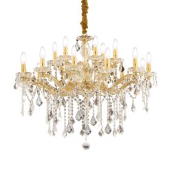 IDEAL LUX Κρεμαστό Φωτιστικό FLORIAN 8xE14 Χρυσού Χρώματος – 075181