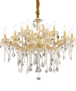 IDEAL LUX Κρεμαστό Φωτιστικό FLORIAN 8xE14 Χρυσού Χρώματος – 075181