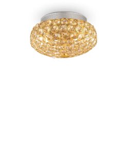 IDEAL LUX Φωτιστικό Οροφής KING 3xG9 Χρυσού Χρώματος – 075402