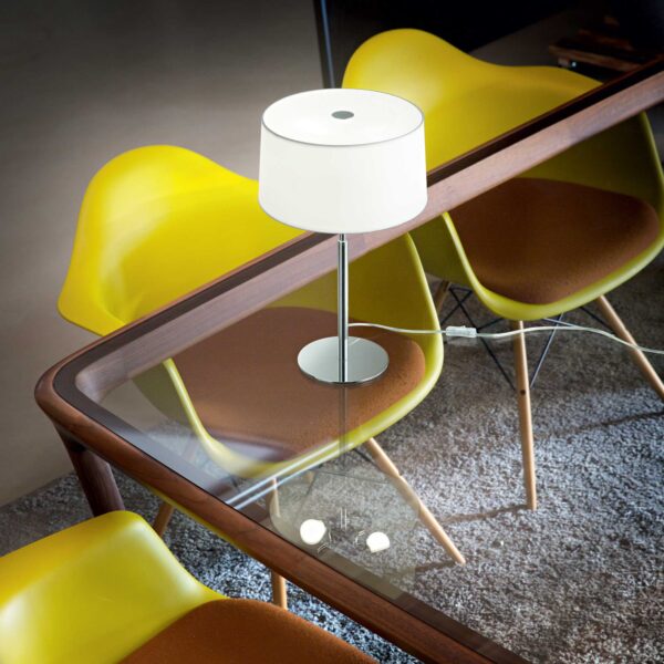 IDEAL LUX Ειτραπέζιο Φωτιστικό HTON 2xE14 Χρωμίου – 075532