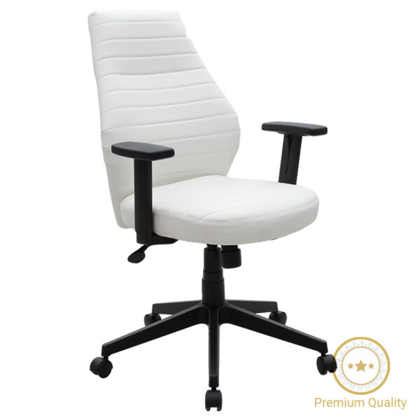 Manager office chair Benno pakoworld with PU in white colour 076-000012