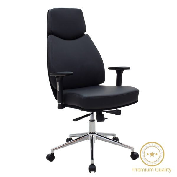 Manager office chair Sandy Premium pakoworld with PU in black colour 076-000013