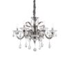 IDEAL LUX Κρεμαστό Φωτιστικό COLOSSAL 6xE14 Ασημί Χρώματος – 081540