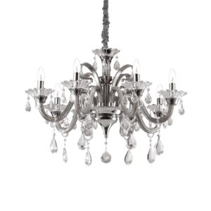 IDEAL LUX Κρεμαστό Φωτιστικό COLOSSAL 8xE14 Χρώμα Ιβουαρ – 081557