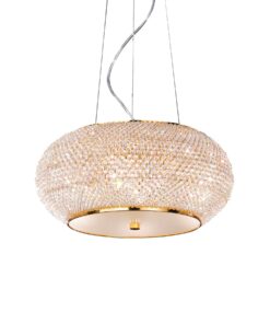IDEAL LUX Κρεμαστό Φωτιστικό PASHA 6xE14 Χρυσού Χρώματος – 082172