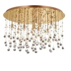 IDEAL LUX Φωτιστικό Οροφής MOONLIGHT 12xG9 Χρυσού Χρώματος – 082783