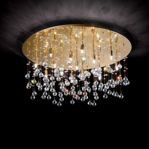 IDEAL LUX Φωτιστικό Οροφής MOONLIGHT 15xG9 Χρυσού Χρώματος – 082790