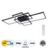 GloboStar® QUADRA 61388 Φωτιστικό Οροφής Design LED CCT 120W 14400lm 120° AC 220-240V – Εναλλαγή Φωτισμού μέσω Τηλεχειριστηρίου All In One Ψυχρό 6000k+Φυσικό 4500k+Θερμό 2700k Dimmable Μ105 x Π60 x Υ9cm – Μαύρο – 3 Years Warranty