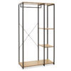 Entrance unit-Closet Ramon pakoworld modern oak color with black metal frame 90,5x41x167cm 085-000008