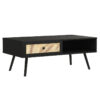 Coffee table Oslo pakoworld color black-natural 110x59x41,5cm 086-000017