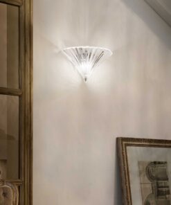 IDEAL LUX Απλίκα Τοίχου Γυάλινη SANTA 1xE14 Διαφανές – 087368