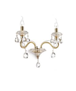 IDEAL LUX Φωτιστικό Τοίχου NEGRESCO 2xE14 Χρυσού Χρώματος – 087757