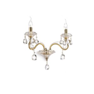 IDEAL LUX Φωτιστικό Τοίχου NEGRESCO 2xE14 Χρυσού Χρώματος – 087757
