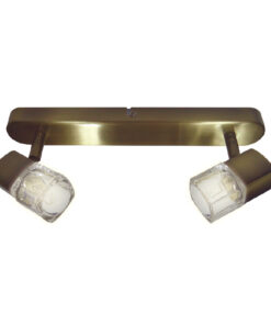 Φωτιστικό Σποτ Ράγα Μπρονζέ με Διάφανο Γυαλί 2xG9 ACA DECOR – 0901062GAB