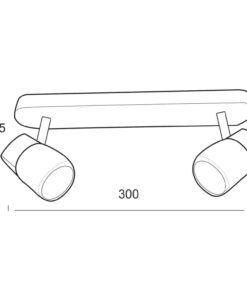 Φωτιστικό Σποτ Ράγα Μπρονζέ με Διάφανο Γυαλί 2xG9 ACA DECOR – 0901062GAB