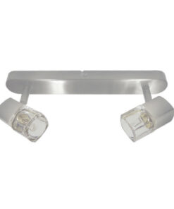 Φωτιστικό Σποτ Ράγα Νίκελ Ματ με Διάφανο Γυαλί 2xG9 ACA DECOR – 0901062NM