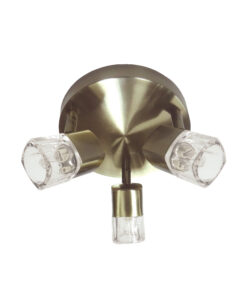 Φωτιστικό Σποτ Ροζέτα Μπρονζέ με Διάφανο Γυαλί 3xG9 ACA DECOR – 0901063GAB