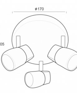 Φωτιστικό Σποτ Ροζέτα Μπρονζέ με Διάφανο Γυαλί 3xG9 ACA DECOR – 0901063GAB