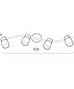 Φωτιστικό Σποτ Ράγα Μπρονζέ με Διάφανο Γυαλί 4xG9 ACA DECOR – 0901064GAB