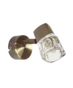 Φωτιστικό Σποτ Μπρονζέ με Διάφανο Γυαλί 1xG9 ACA DECOR – 090106GAB