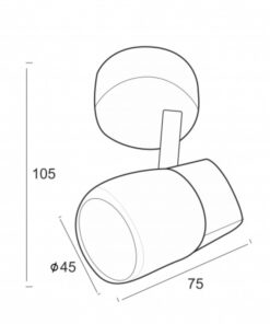 Φωτιστικό Σποτ Μπρονζέ με Διάφανο Γυαλί 1xG9 ACA DECOR – 090106GAB