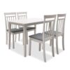 Dining Set 5pcs Diego pakoworld 112x72x74 grey color-dark grey seat 091-000001