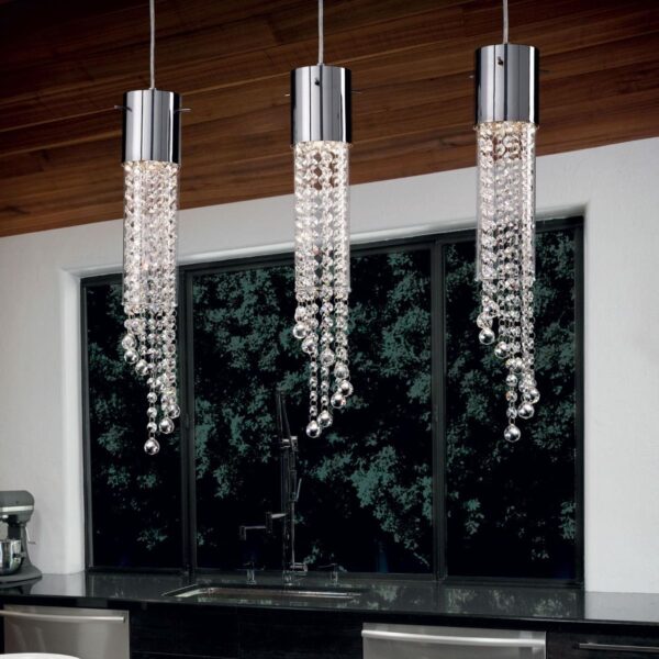 IDEAL LUX 3xGU10 ΚΡΕΜΑΣΤΟ ΦΩΤΙΣΤΙΚΟ ΡΑΓΑ ΜΕ ΚΡΥΣΤΑΛΛΑ GOCCE – 091143