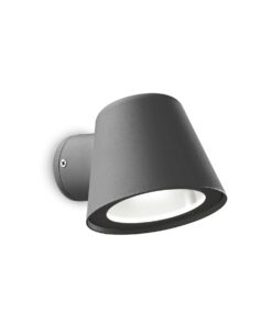 IDEAL LUX Απλίκα Τοίχου Βεράντας GAS 1xGU10 IP43 Χρώματος Ανθρακί – 091525