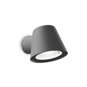 IDEAL LUX Απλίκα Τοίχου Βεράντας GAS 1xGU10 IP43 Χρώματος Ανθρακί – 091525