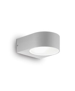 IDEAL LUX Επιτοίχιο Φωτιστικό IKO 1xE27 IP54 Γκρι Χρώματος – 092218